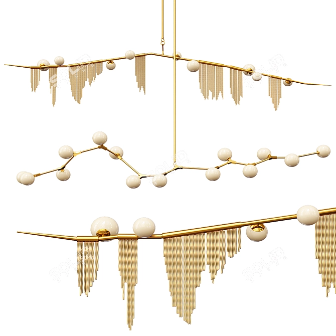 Cherry Bomb Fringe Chandelier 3D model image 1