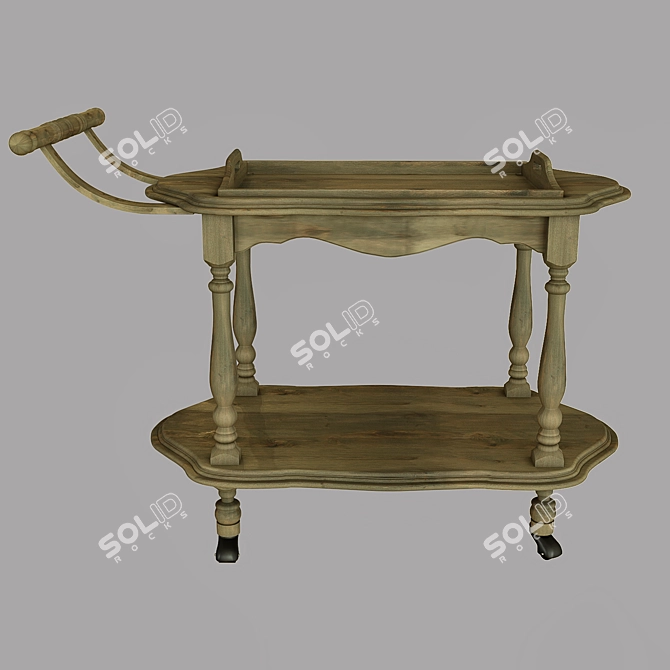 Elegant Versailles Serving Table 3D model image 2