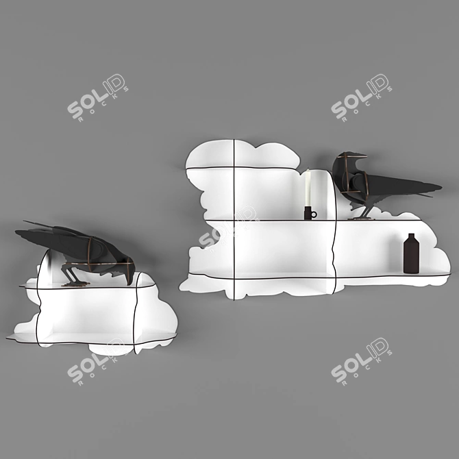 Cloud Shelves: Nimbus, Cirrus, Gustav, Jack 3D model image 1