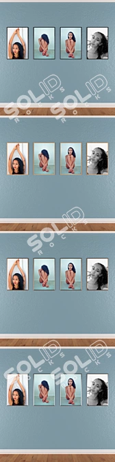 Modern Wall Art Set: No. 425 3D model image 3