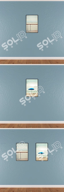 Modern Wall Art Set with 2 Paintings 3D model image 3