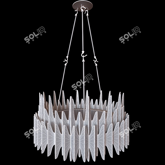 Luxury Vintage-Inspired Chandelier: Palermo 3D model image 3