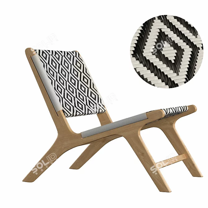 Modern Outdoor Accent Chairs Set 3D model image 1