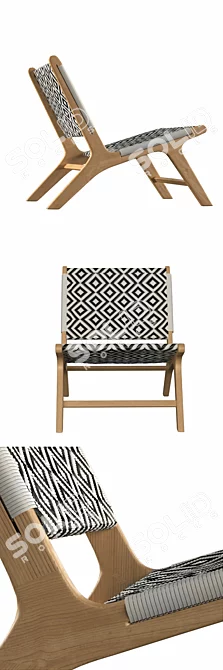 Modern Outdoor Accent Chairs Set 3D model image 2