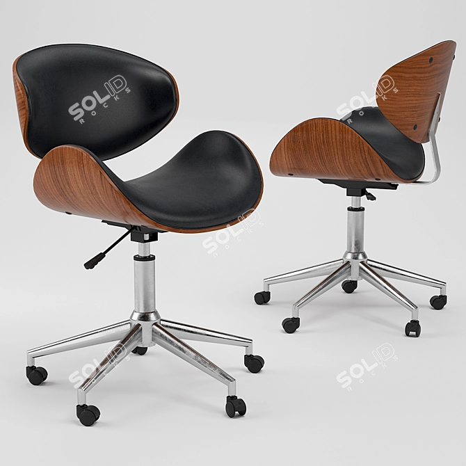 Madonna Mid-Century Office Chair 3D model image 1