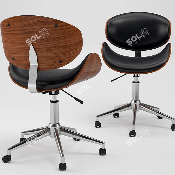 Madonna Mid-Century Office Chair 3D model image 2