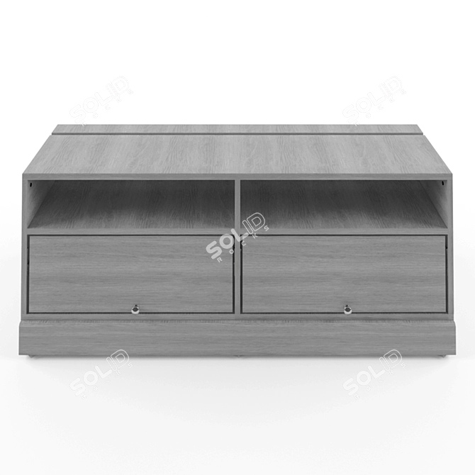 HAVSTA TV Stand - Grey 3D model image 2