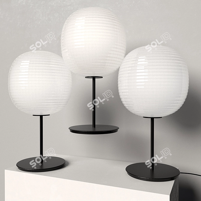 Ethereal Glow Lantern Table Lamp 3D model image 1