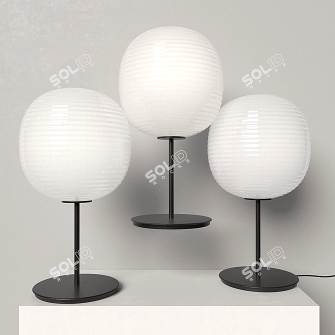 Ethereal Glow Lantern Table Lamp 3D model image 2