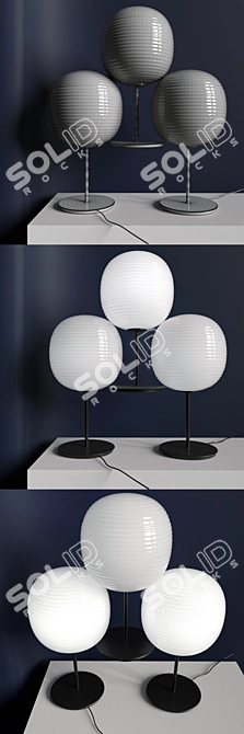 Ethereal Glow Lantern Table Lamp 3D model image 3