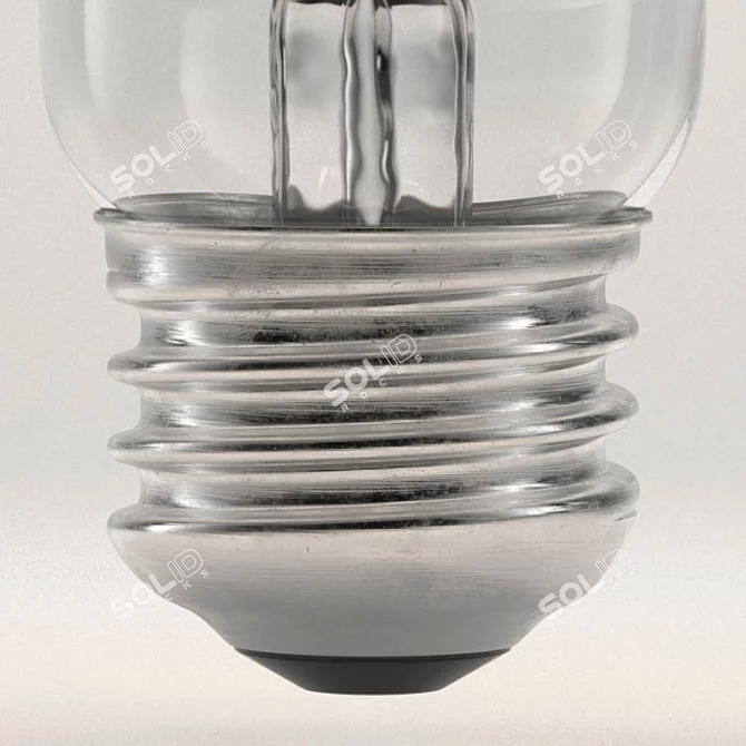 Classic Incandescent Light Bulb - Detailed 3D Model for Lamps & Decorative Fixtures 3D model image 2