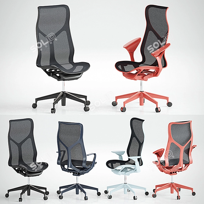 Cozy Comfort High Back Chair 3D model image 1