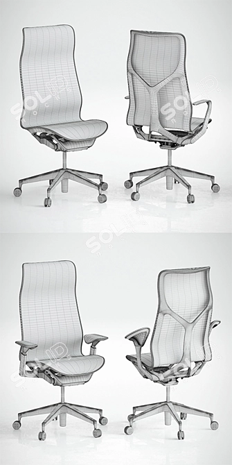 Cozy Comfort High Back Chair 3D model image 3