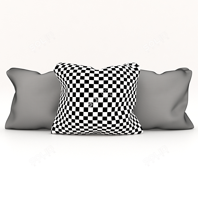 Elegant Bliss: Decorative Pillows 3D model image 2