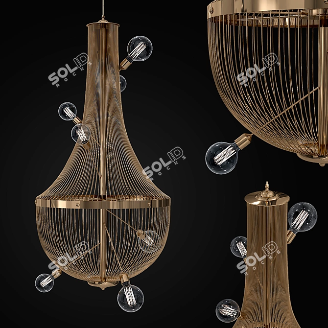 Luxury L´Chandelier: Exquisite Illumination by Boca do Lobo 3D model image 1