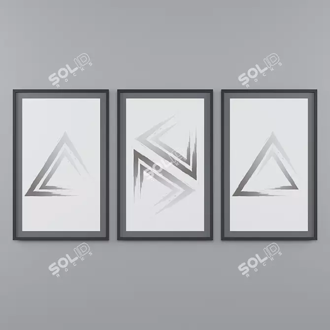 Geometric Abstraction Art Collection 07 3D model image 1