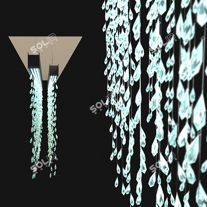 Dazzling Swarovski Chandelier 3D model image 2