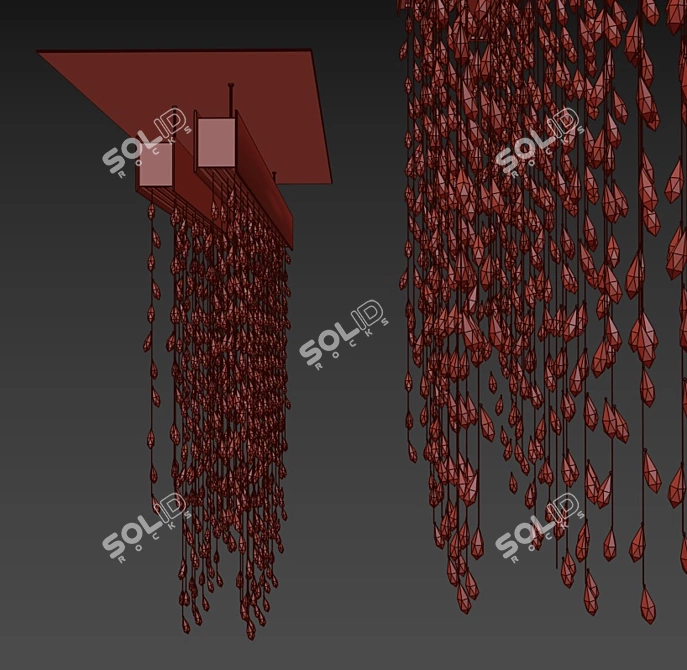 Dazzling Swarovski Chandelier 3D model image 3