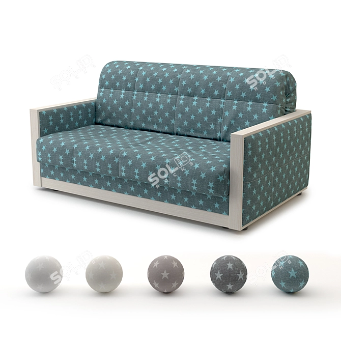 Modular Sofa Zaklin - Elegant and Functional 3D model image 1