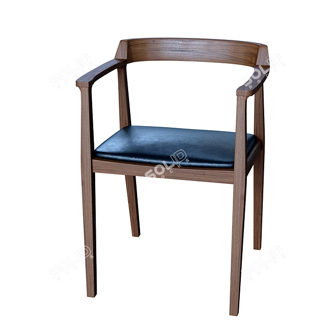 Elegant Caitlan Dining Armchair 3D model image 1