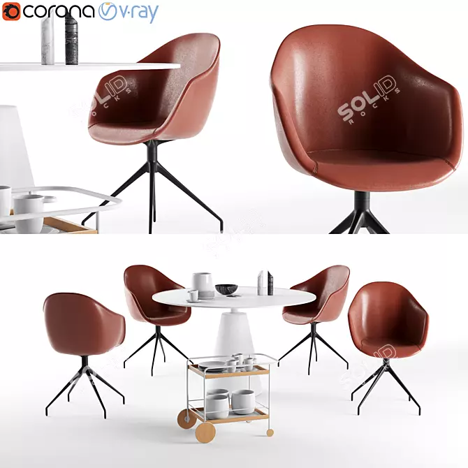 Sleek and Modern BoConcept Set 3D model image 1