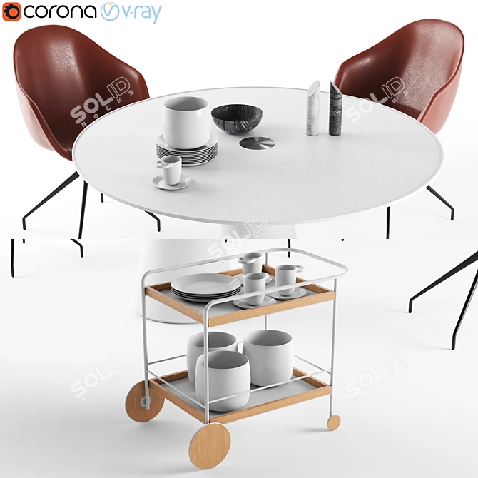 Sleek and Modern BoConcept Set 3D model image 2