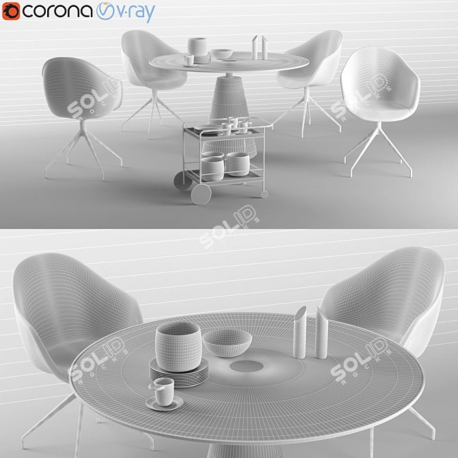 Sleek and Modern BoConcept Set 3D model image 3