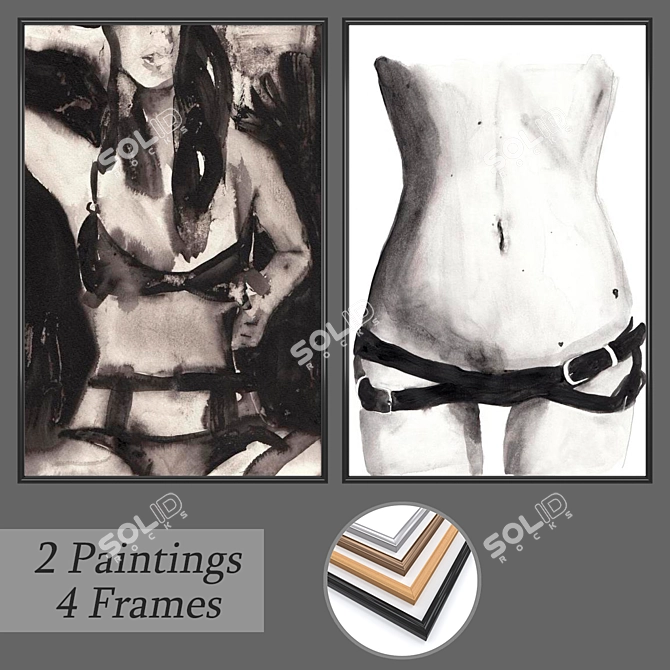 Versatile Wall Art Set - No. 434 3D model image 1