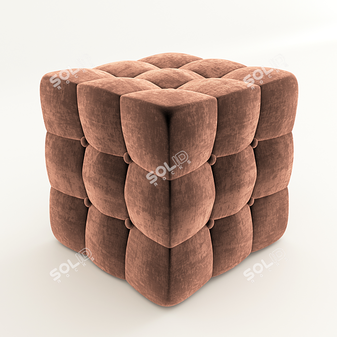 Cozy Comfort Pouf - Stylish and Functional 3D model image 1