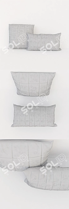 Designer Style Isabella Stitches Cushion Set 3D model image 3