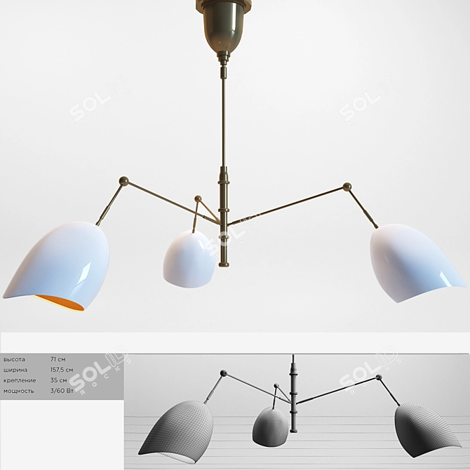 AERIN SommERard MeDlum Pendant 3D model image 1