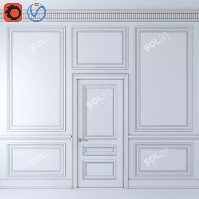 Elegant Molding Trim: Decorative Accent 3D model image 1