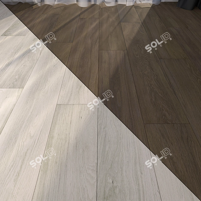 HD Parquet Floor Set 3D model image 1