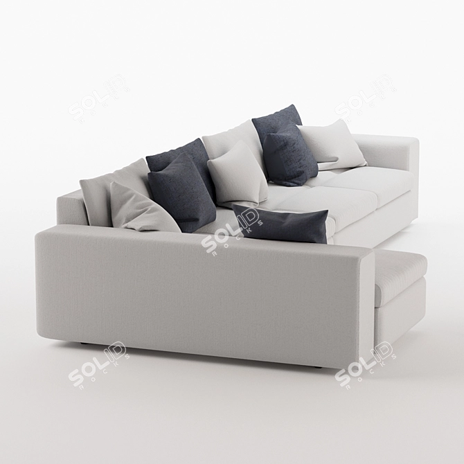 Modern Fabric Sofa by IKEA 3D model image 2