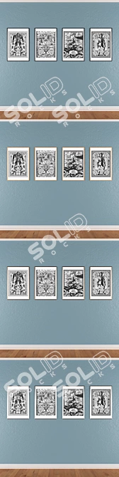 Artistic Wall Painting Set 451 3D model image 3