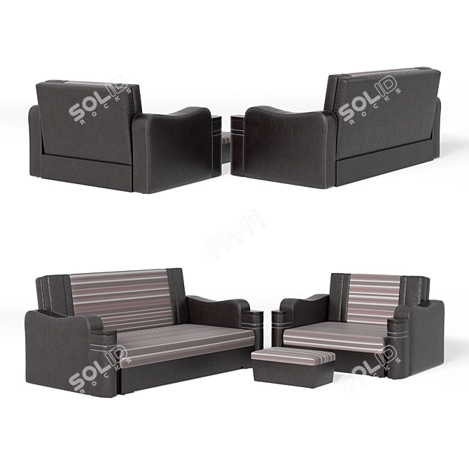 Transformable Sofa Bed: Sofino 3D model image 1