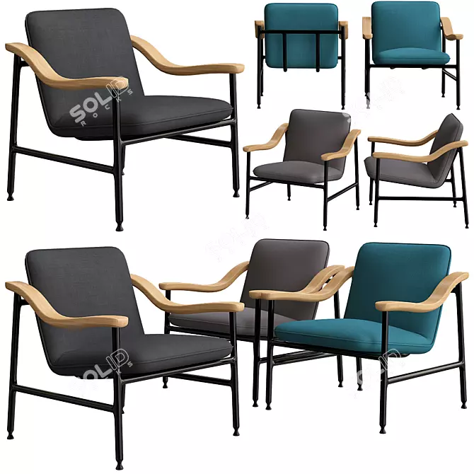 Versant H. Russell Lounge Chair 3D model image 1