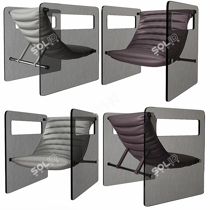 Sleek Lounge Chair by Garattoni 3D model image 1