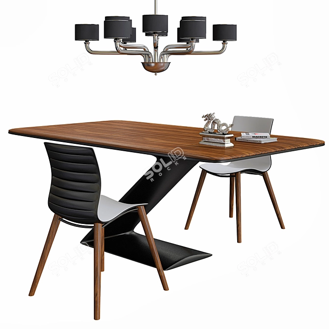 Modern Italian Dining Set by Oliver B 3D model image 2