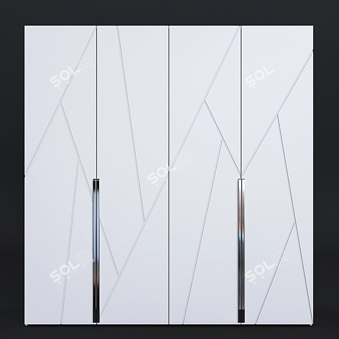 Modern Deco Line Wardrobe 3D model image 3