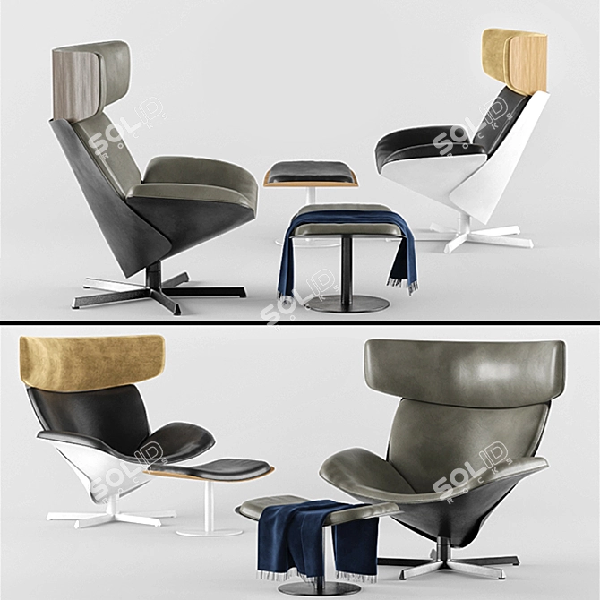 Modern Marvel: Almora Armchair 3D model image 2