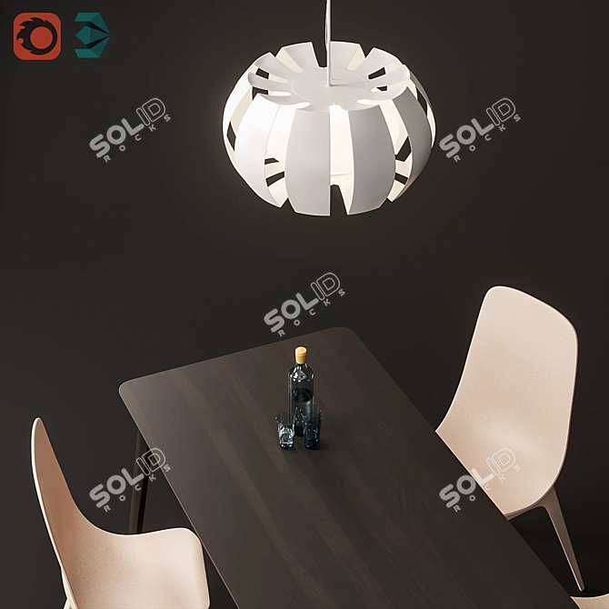 IKEA LISABO Odger Stockholm Set - Stylish Furniture Ensemble 3D model image 3