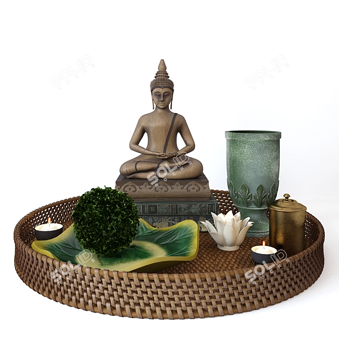 Exotic Asian Interior Set 3D model image 1