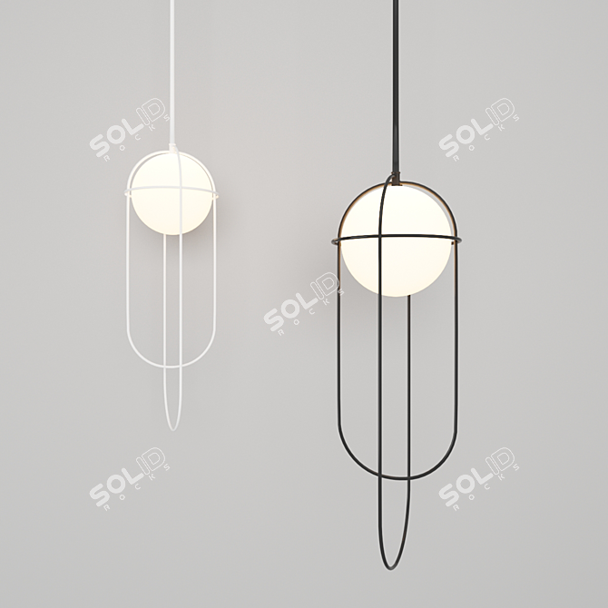 Luminous Orb: Modern Pendant Light 3D model image 1