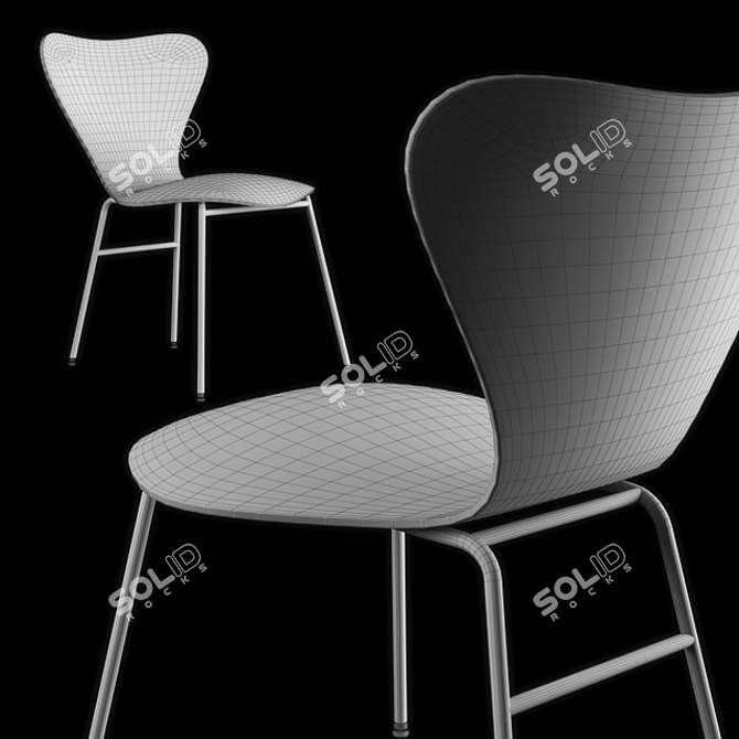 Modern Mesh Chair: FBX & OBJ Files 3D model image 2