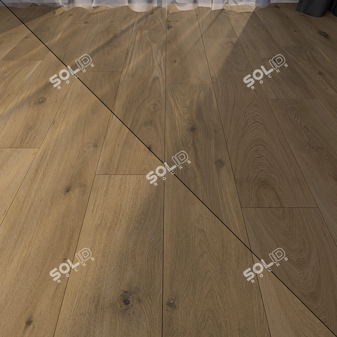 Stunning Parquet Floor Set 3D model image 1