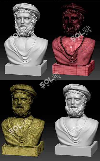 Pythagoras Sculpture: Ready for Printing 3D model image 3