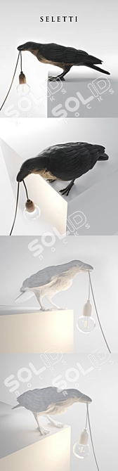 Modern Bird Lamp by Seletti 3D model image 2