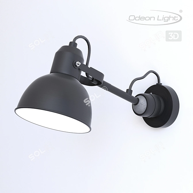 Artistic Black Sconce - ODEON LIGHT 4125/1W 3D model image 1