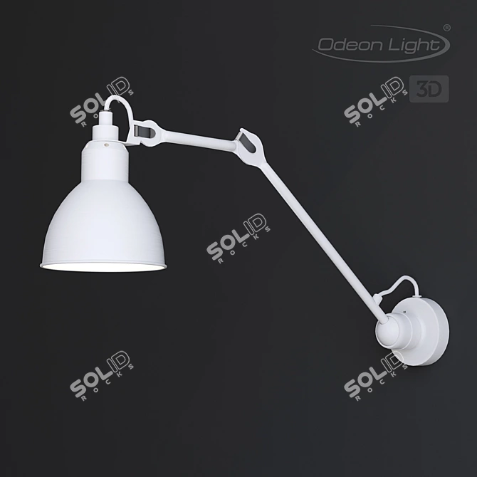 Modern White Metal Sconce Bracket: ODEON LIGHT 4126 / WD ARTA 3D model image 1